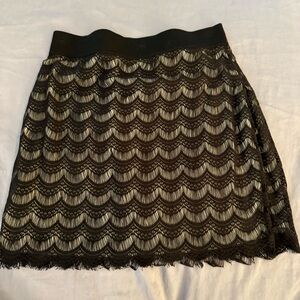 Elegant Black Lace Skirt